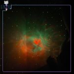 اسپیکر و چراغ خواب کهکشانی خرگوش فضانورد سبز قرمز