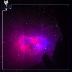 اسپیکر و چراغ خواب کهکشانی خرگوش فضانورد آبی قرمز