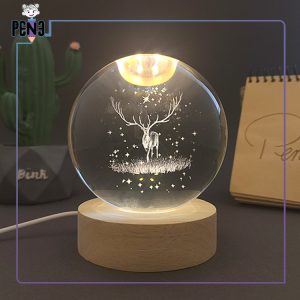 گوی کریستالی شیشه ای طرح گوزن