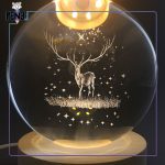 گوی کریستالی شیشه ای طرح گوزن