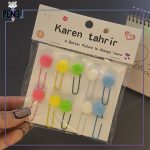 گیره کاغذ فانتزی رنگی پوم پوم
