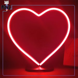 استند نئونی قلب قرمز