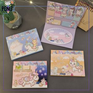 دفترچه استیکی نوت یونیکورن اسب تک شاخ