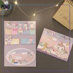 دفترچه استیکی نوت یونیکورن اسب تک شاخ بنفش