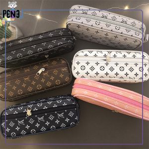 جامدادی چرمی دوزیپ طرح لویی ویتون LV در رنگبندی