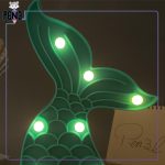 چراغ خواب دم ماهی آبی فیروزه ای