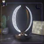 چراغ خواب کریستالی بیضی شارژی سه حالته مهتابی