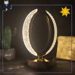 چراغ خواب کریستالی بیضی شارژی سه حالته آفتابی