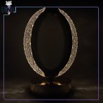 چراغ خواب کریستالی بیضی شارژی سه حالته نور کم