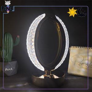 چراغ خواب کریستالی بیضی شارژی سه حالته نچرال