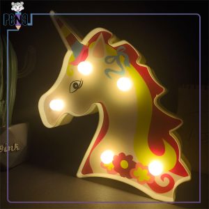 چراغ خواب باطری خور رومیزی یونیکورن