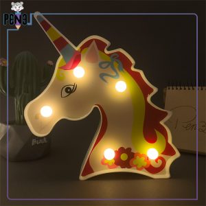 چراغ خواب باطری خور رومیزی یونیکورن