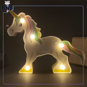 چراغ خواب باطری خور اسب تک شاخ یونیکورن