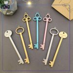 خودکار آبی فانتزی طرح کلید