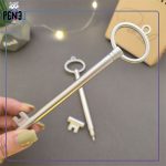 خودکار آبی فانتزی طرح کلید حلقه ای نقره ای