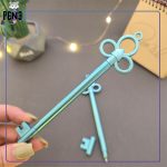 خودکار آبی فانتزی طرح کلید سه حلقه آبی