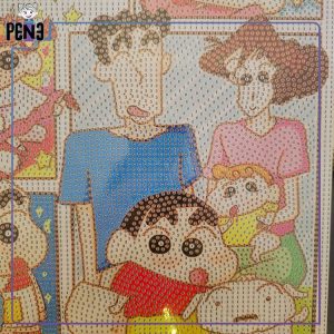 نقاشی الماسی بوم دار بزرگ کرایون شین چان