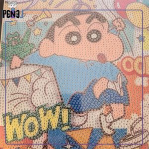 نقاشی الماسی بوم دار بزرگ کرایون شین چان