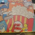 نقاشی الماسی بوم دار بزرگ کرایون شین چان