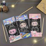 نقاشی خراشیدنی پک 4 تایی لابوبو Labubu