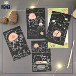 نقاشی خراشیدنی اسکراچ کاپی بارا پک 4 تایی