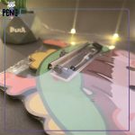 تخته شاسی فانتزی A5 طرح دختر دایناسوری