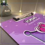 تخته شاسی فانتزی کرومی بنفش سایز A4