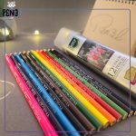 مدادرنگی 12 رنگ جعبه فلزی مثلثی