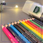 مدادرنگی 12 رنگ جعبه فلزی مثلثی