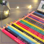 مدادرنگی 24 رنگ جعبه فلزی مثلثی