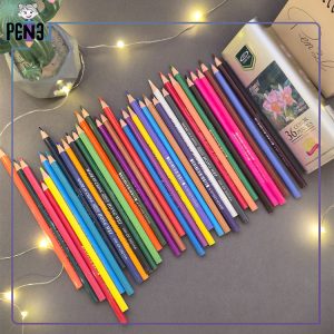 مدادرنگی 36 رنگ جعبه فلزی مثلثی