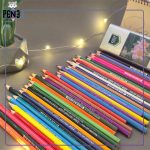 مدادرنگی 36 رنگ جعبه فلزی مثلثی