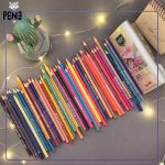 مدادرنگی 48 رنگ جعبه فلزی مثلثی