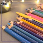 مدادرنگی 48 رنگ جعبه فلزی مثلثی