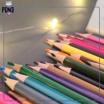 مدادرنگی 48 رنگ جعبه فلزی مثلثی