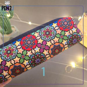 جامدادی پارچه ای جادار طرح سنتی اسلیمی