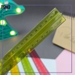 خط کش ژله ای رنگی 20 سانتی متری