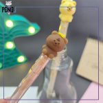 خودکار فانتزی پاک کن دار خرسی قهوه ای