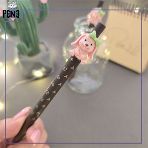 روان نویس فانتزی خرگوش سری حیوانات طرح لویی ویتون قهوه ای تیره