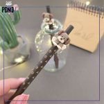 روان نویس فانتزی سگ سری حیوانات طرح لویی ویتون قهوه ای تیره