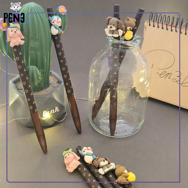 روان نویس فانتزی لویی روان نویس فانتزی سری حیوانات طرح لویی ویتون قهوه ای تیره