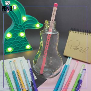 مداد مشکی رنگی با قلب نقره ای مقطع مثلثی