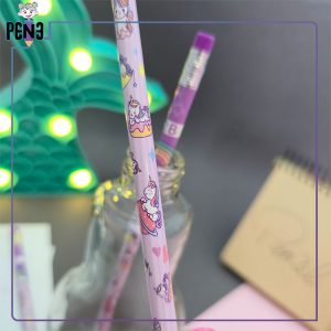 مداد مشکی پاک کن دار فانتزی یونیکورن اسب تک شاخ بنفش