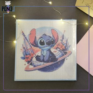 نقاشی الماسی بومی مربع طرح استیچ