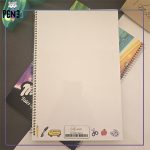 دفتر نقاشی A4 دختر کفش دوزکی جلد وایت بردی