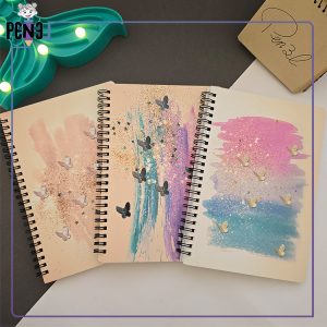 دفتر چپ دست 80 برگ پروانه ای اکلیلی