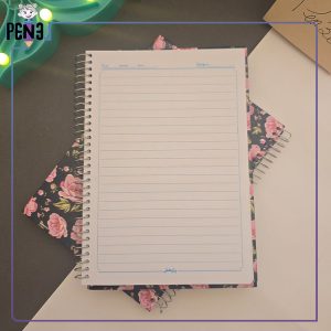 دفتر جلد سخت 80 برگ گل گلی