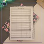 دفتر جلد سخت 80 برگ گل گلی