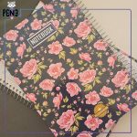 دفتر جلد سخت 80 برگ گل گلی