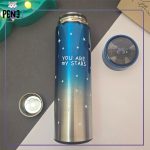 فلاسک درجه دار استیل ستاره ای آبی You are my stars